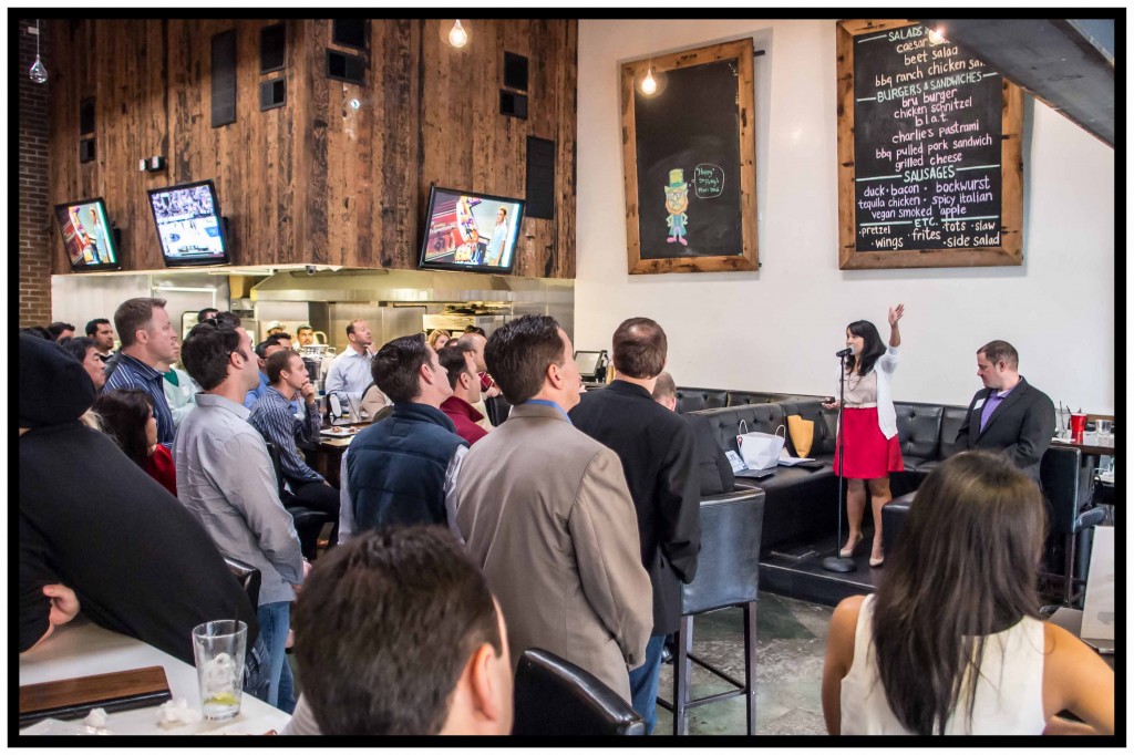 Jocelyn Capil giving her presentation to the Salesforce User Group.